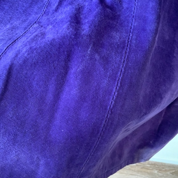 VINTAGE! Wilsons Royal Purple Suede Leather Dress Size Small - Picture 7 of 10